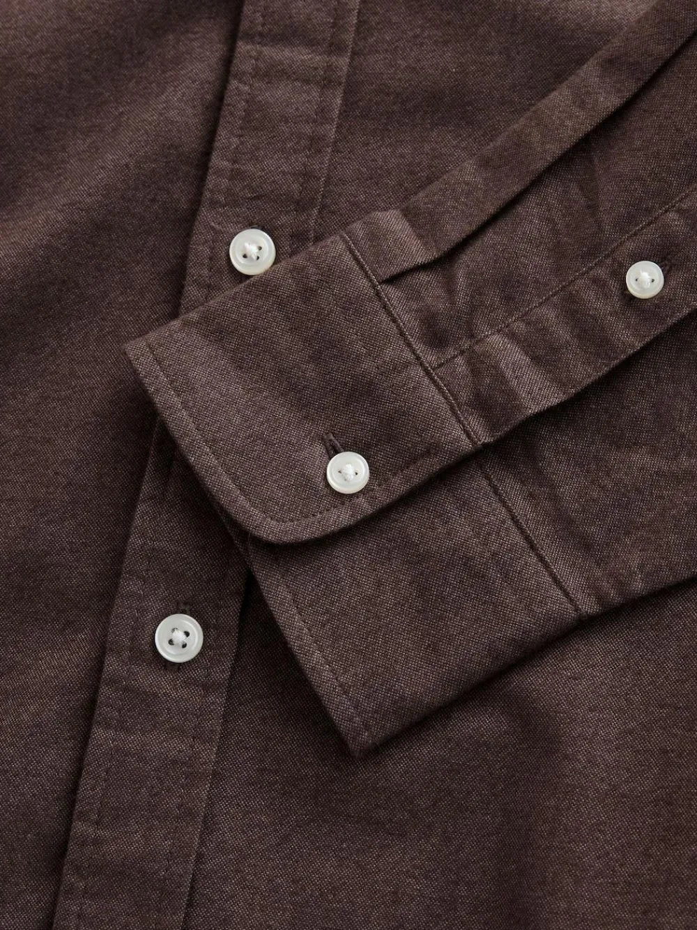 New Next Brown Soft Touch Oxford Long Sleeve Shirt