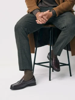 Clearance Next Standard Fit Leather Penny Loafers Brown