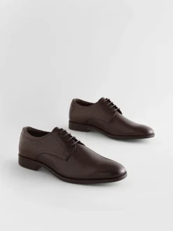 Next Standard Fit Leather Plain Derby Shoes^ Shoes
