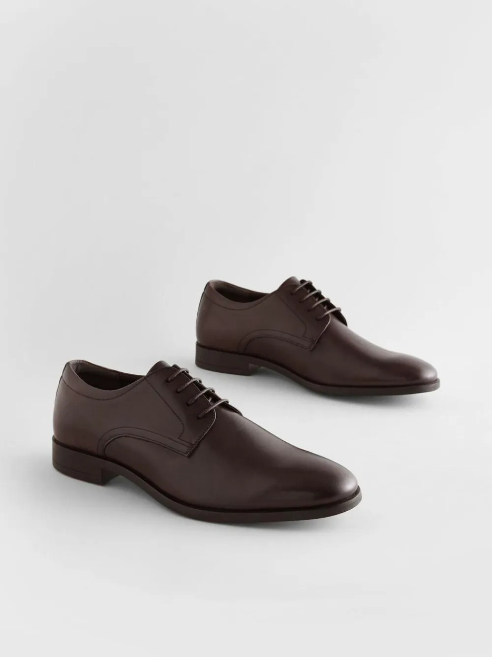 Next Standard Fit Leather Plain Derby Shoes^ Shoes