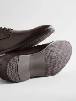 Next Standard Fit Leather Plain Derby Shoes^ Shoes