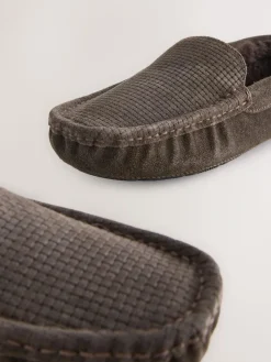 Next Suede Faux Fur Lined Moccasin Slippers^ Slippers|Slippers