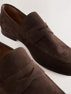 Online Next Suede Loafers Brown
