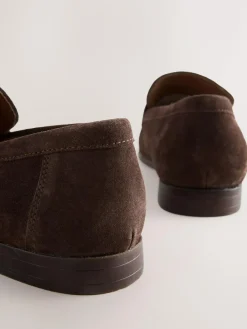 Online Next Suede Loafers Brown