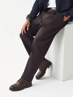 Next Brown Tall Chunky Lace-Up Brogue Boots^ Boots|Boots