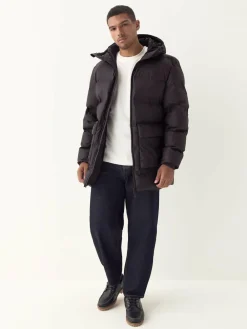 Discount Next ThermoGen Shower Resistant Rubbersied Puffer Coat Brown