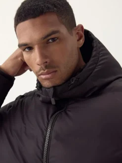 Discount Next ThermoGen Shower Resistant Rubbersied Puffer Coat Brown