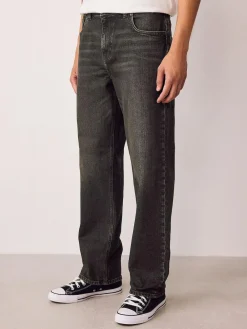 Next Brown Tint Straight Fit Vintage Wash Denim Jeans^ Jeans|Jeans