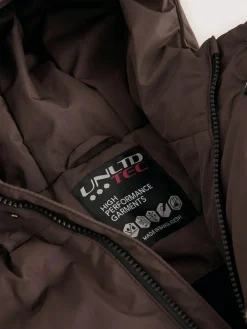 Outlet Next Waterproof Long Line Fleece Lined Puffer Coat (3-17yrs) Brown