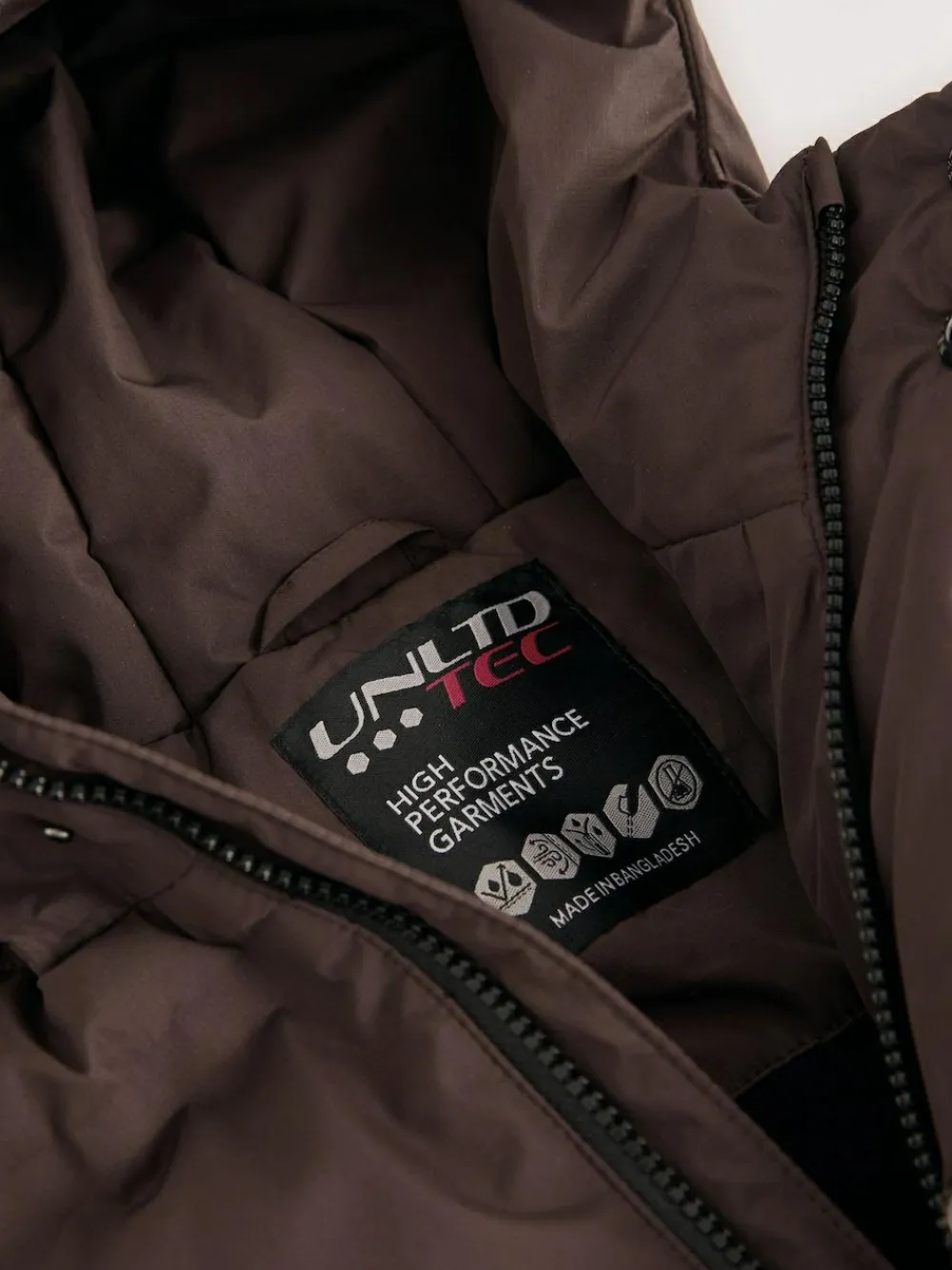 Outlet Next Waterproof Long Line Fleece Lined Puffer Coat (3-17yrs) Brown