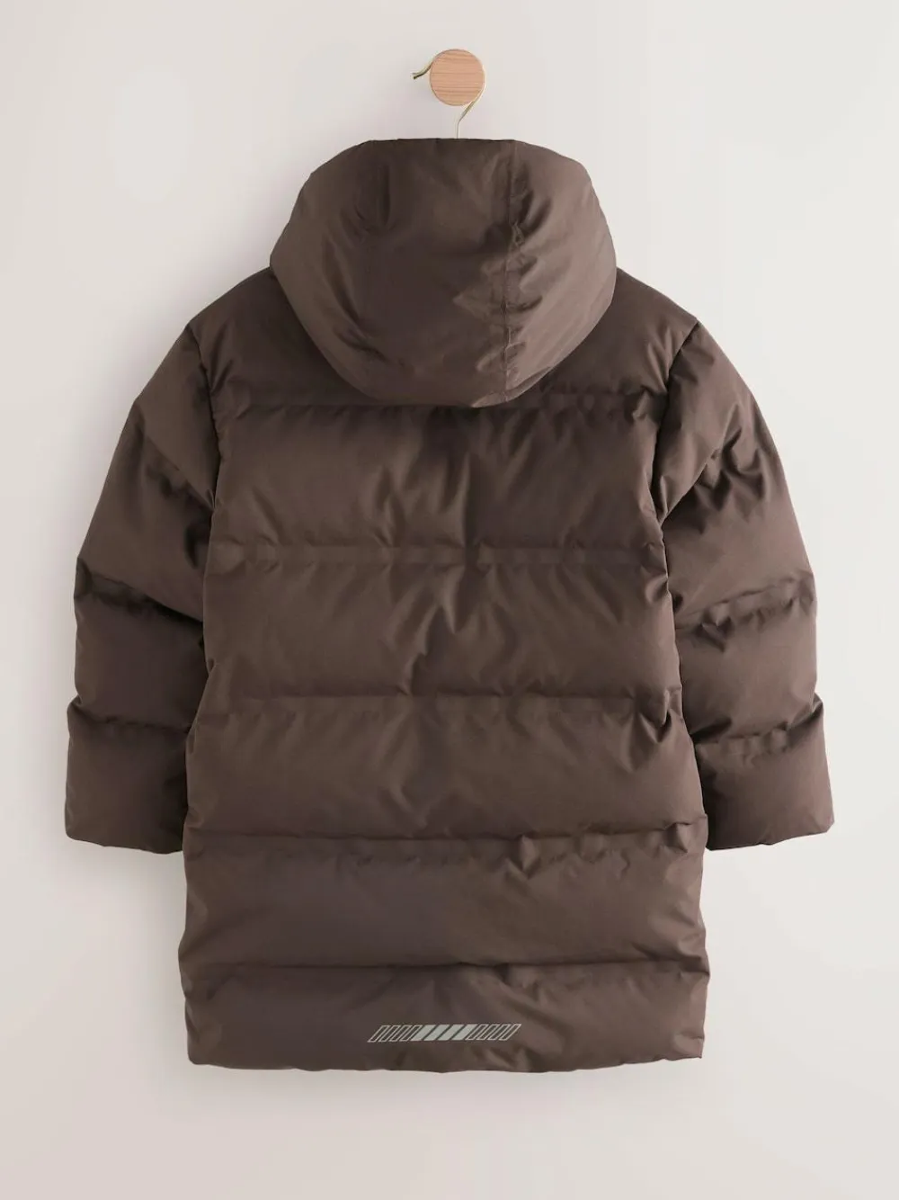 Outlet Next Waterproof Long Line Fleece Lined Puffer Coat (3-17yrs) Brown