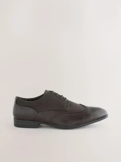 Discount Next Wide Fit Brogue Shoes Brown