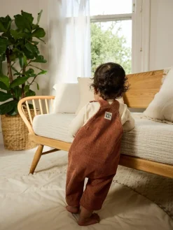 Next Brown Woodland Cord Dungarees and Bodysuit Set (0mths-2yrs)^BOY Dungarees