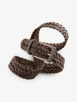 Clearance Next Woven Leather Belt Brown