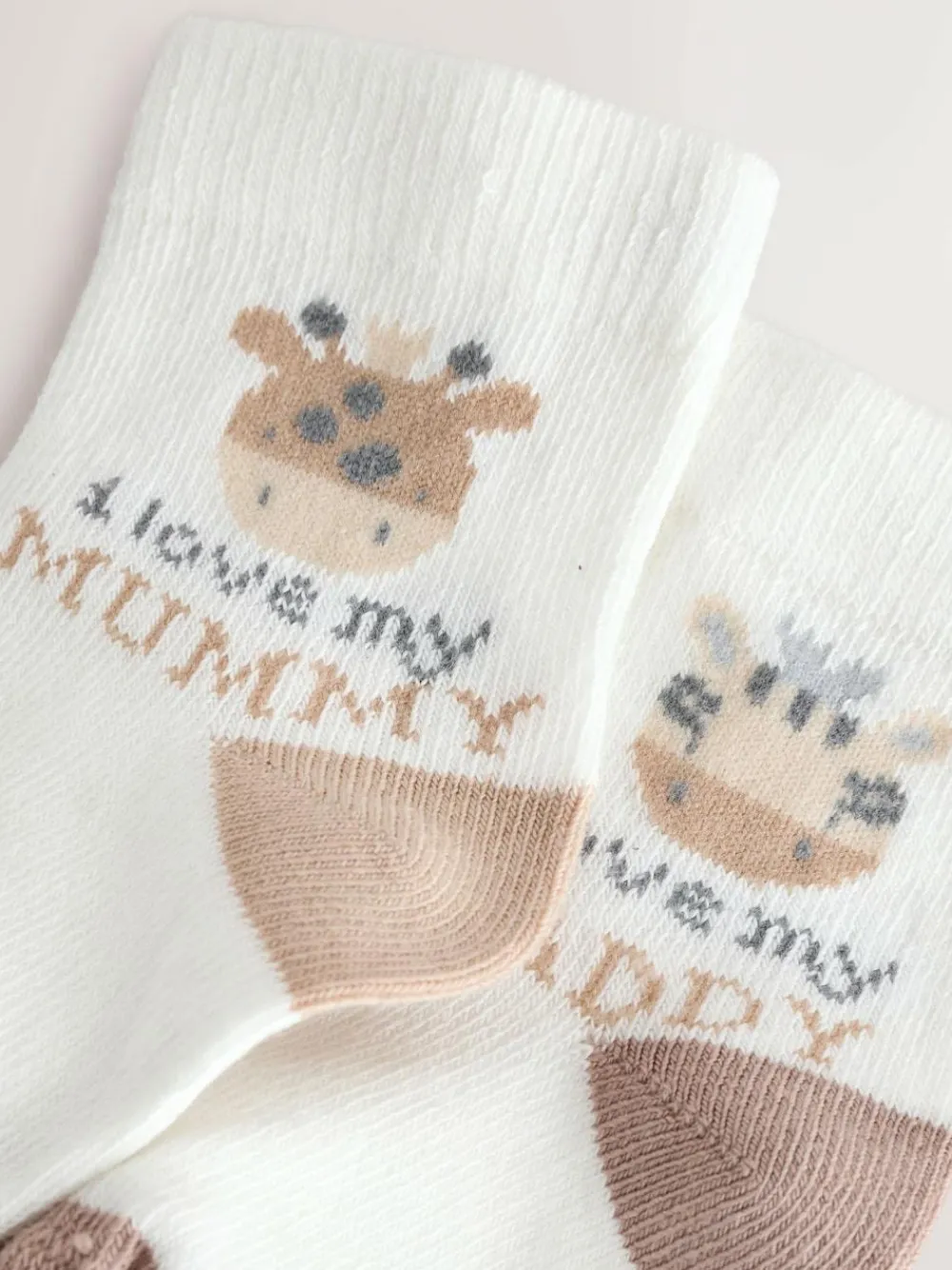 Next Brown/Cream Baby Socks 2 Pack (0mths-2yrs)^BOY Unisex|Socks