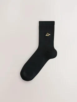 Next Bumble Bee Embroidered Motif Ankle Socks 4 Pack^Women Socks & Tights