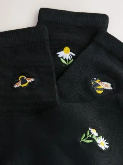 Next Bumble Bee Embroidered Motif Ankle Socks 4 Pack^Women Socks & Tights