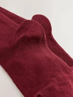 Next 2 Pack Cotton Rich Bow Knee High Socks Burgundy Red