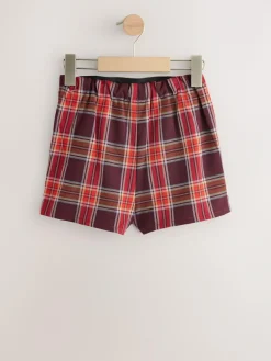 Clearance Next Burgundy Red Check Skort and Tights Set (3mths-7yrs)