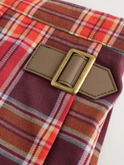 Clearance Next Burgundy Red Check Skort and Tights Set (3mths-7yrs)