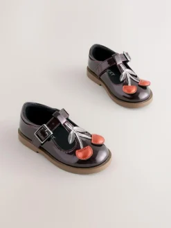 Best Next T-Bar Shoes Burgundy Red Cherry