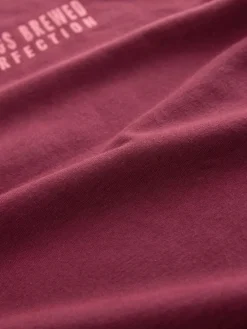 Next Burgundy Red Cotton Short Sleeve Pyjamas^Women Pyjamas|All Night & Lounge