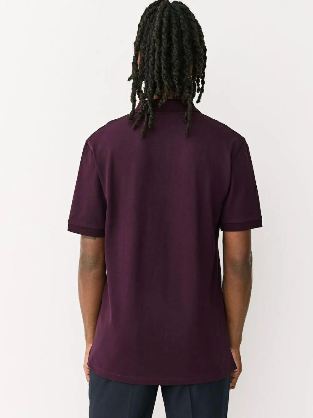 Clearance Next Short Sleeve Pique Polo Shirt Burgundy Red Duck