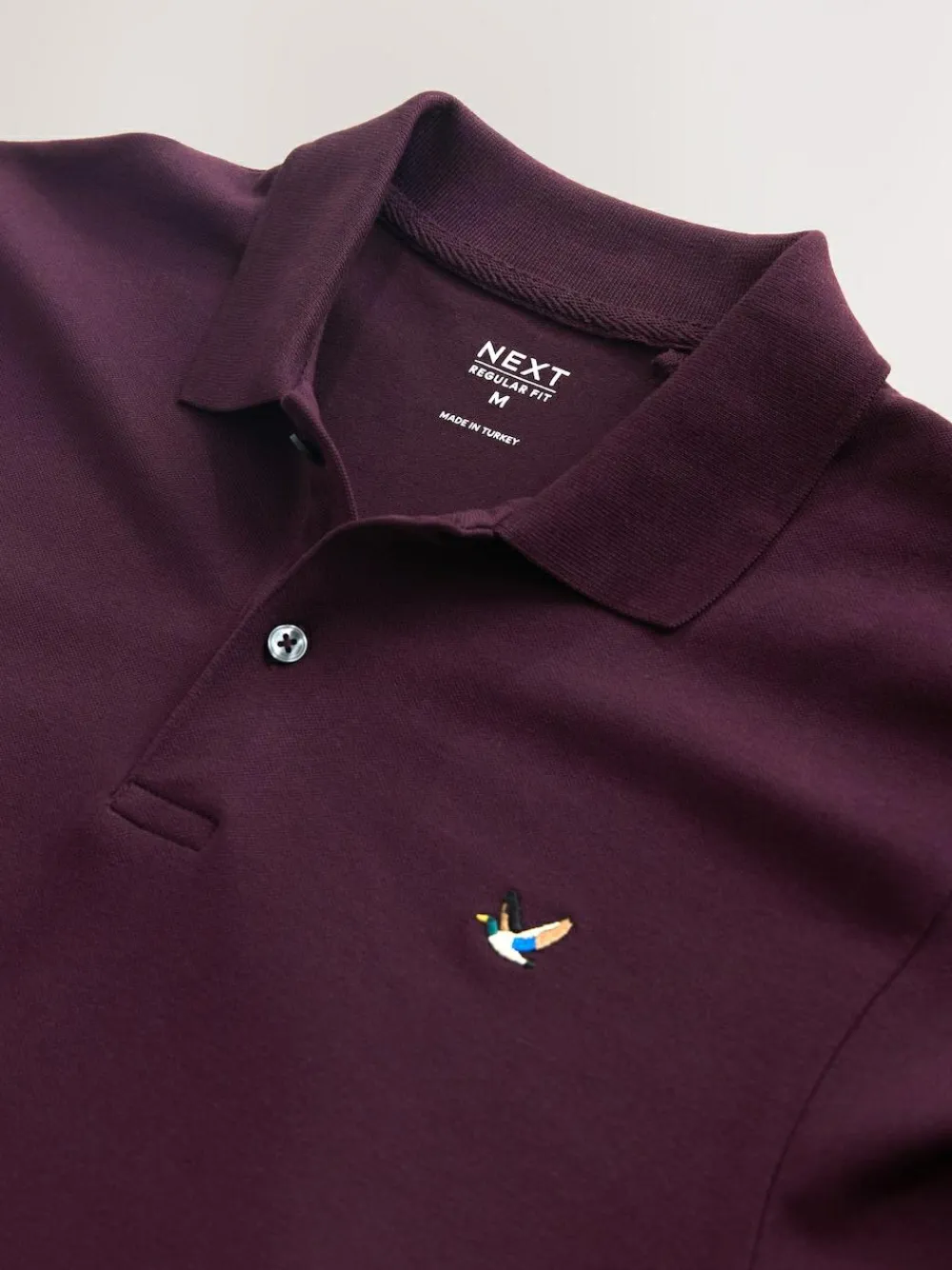 Clearance Next Short Sleeve Pique Polo Shirt Burgundy Red Duck