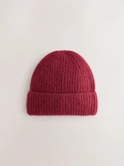 Next Burgundy Red Fluffy Beanie (1-16yrs)^ Hats, Gloves & Scarves|Hats