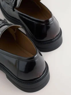 Next Burgundy Red Fringe Penny Loafers^ Shoes