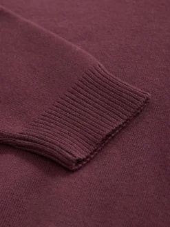 Next Burgundy Red Knitted V-Neck School Jumper (3-16yrs)^BOY Knitwear & Sweaters|Knitwear