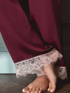 Best Next Burgundy Red Lace Trim Cami Pyjamas