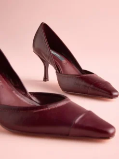 Next Tabitha Simmons x Mary Grace Leather Chisel Toe Court Heels^Women Heels