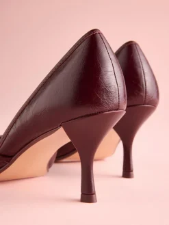 Next Tabitha Simmons x Mary Grace Leather Chisel Toe Court Heels^Women Heels