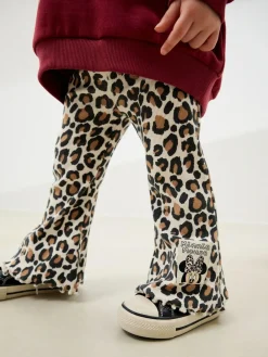 Sale Next Burgundy Red Leopard Minnie Mouse Sweatshirt and Flare Leggings Set (3mths-7yrs)