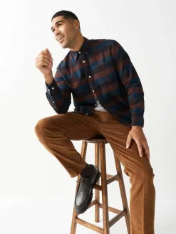 Next Burgundy Red Long Sleeve Check Shirt^ Shirts