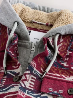 Next Burgundy Red Navajo Style Shacket^ Coats & Jackets|Coats & Jackets