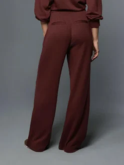 Outlet Next Premium Wide Leg Jersey Joggers Burgundy Red
