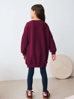 Next Burgundy Red Sequin Star Jumper Dress (3-16yrs)^ Knitwear & Sweaters|Knitwear