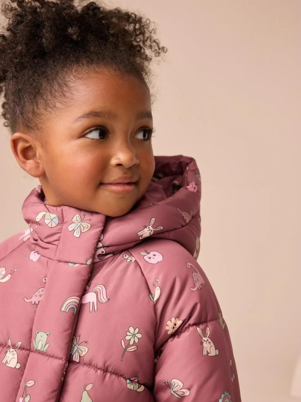 Hot Next Shower Resistant Faux Fur Lined Padded Coat (3mths-7yrs) Burgundy Red