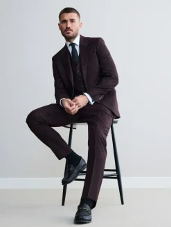 Next Signature Zignone Italian Wool Cashmere Blend Flannel Suit Waistcoat^ Vests