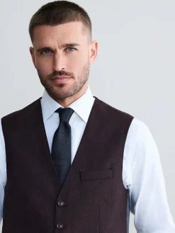 Next Signature Zignone Italian Wool Cashmere Blend Flannel Suit Waistcoat^ Vests