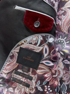 Next Slim Fit Signature Pontoglio Italian Velvet Blazer With Shawl Lapel^ Blazers & Formal Jackets