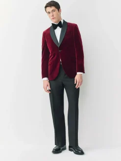 Next Slim Fit Signature Pontoglio Italian Velvet Blazer With Shawl Lapel^ Blazers & Formal Jackets
