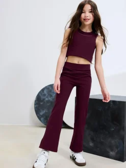 Next Burgundy Red Sports Crop Top (5-16yrs)^ Bras & Crop Tops