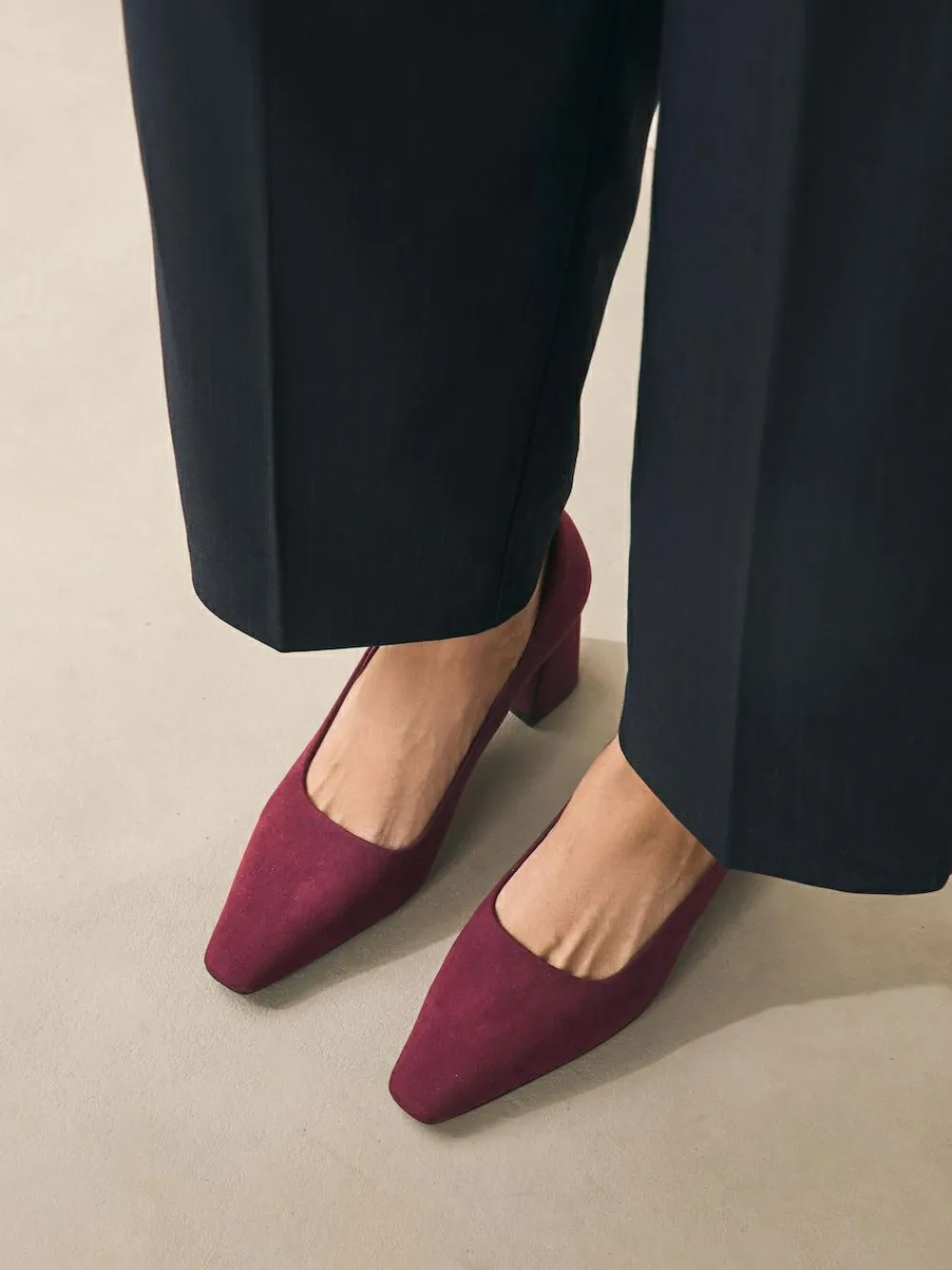 Next Standard/Wide Fit Standard Chisel Toe Block Courts^Women Wide Fit & Extra Wide Fit|Heels