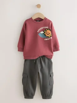 Next Sweatshirt and Utility Joggers Set (3mths-7yrs)^BOY Baby Boys|Baby Boys