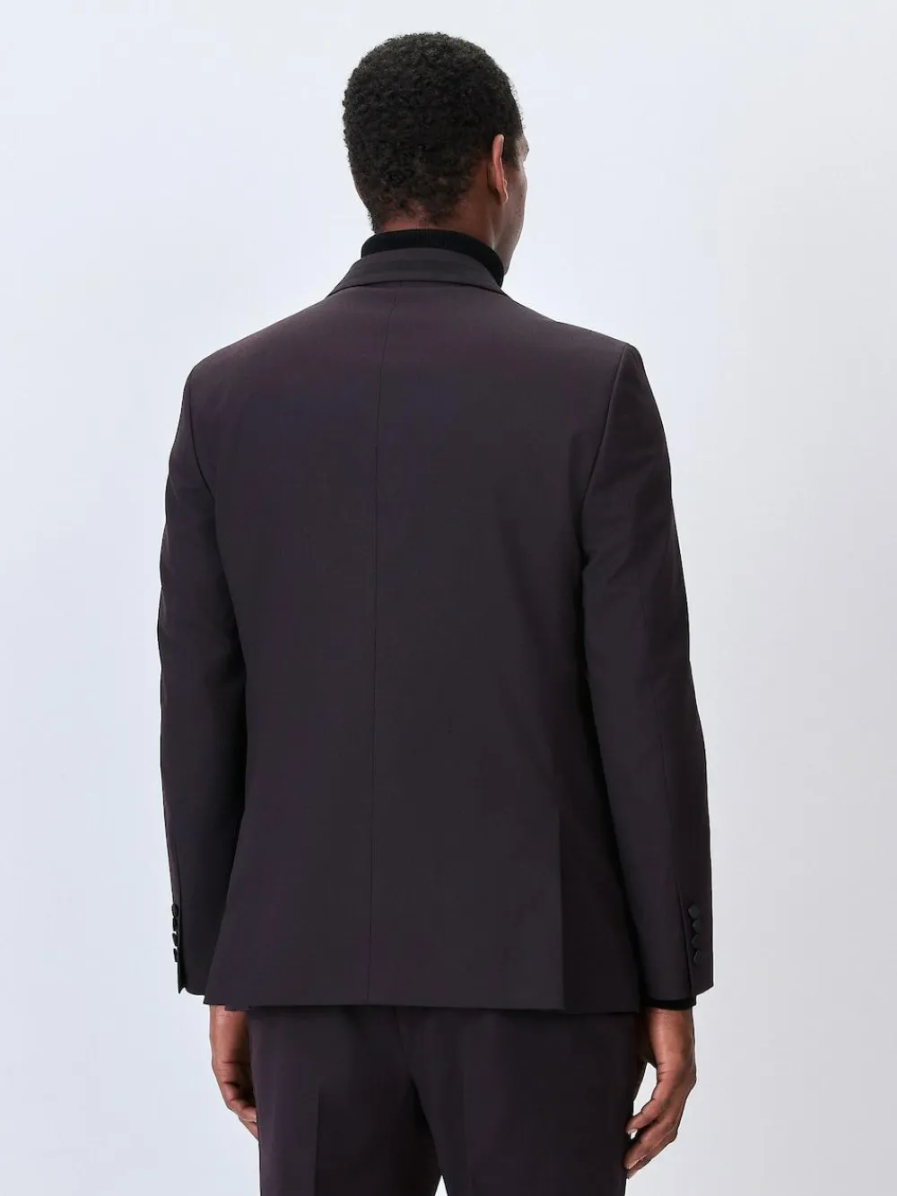 Discount Next Burgundy Red Tailored Fit Inset Lapel Detail Tuxedo Suit Jacket