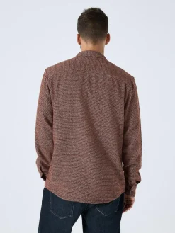 Online Next Textured Shacket Overshirt Burgundy Red