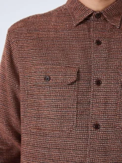 Online Next Textured Shacket Overshirt Burgundy Red